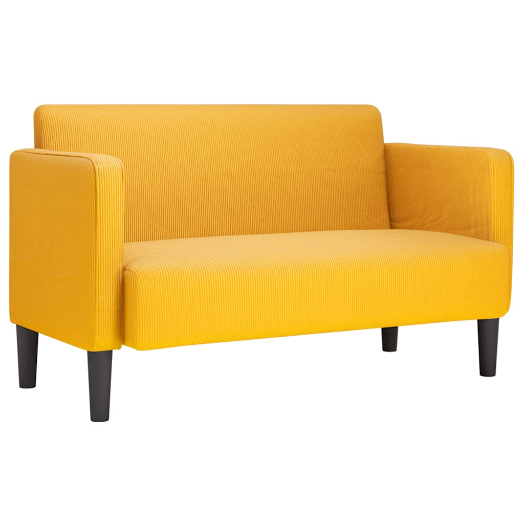 elskovssofa 109 cm fløjlsstof lysegul