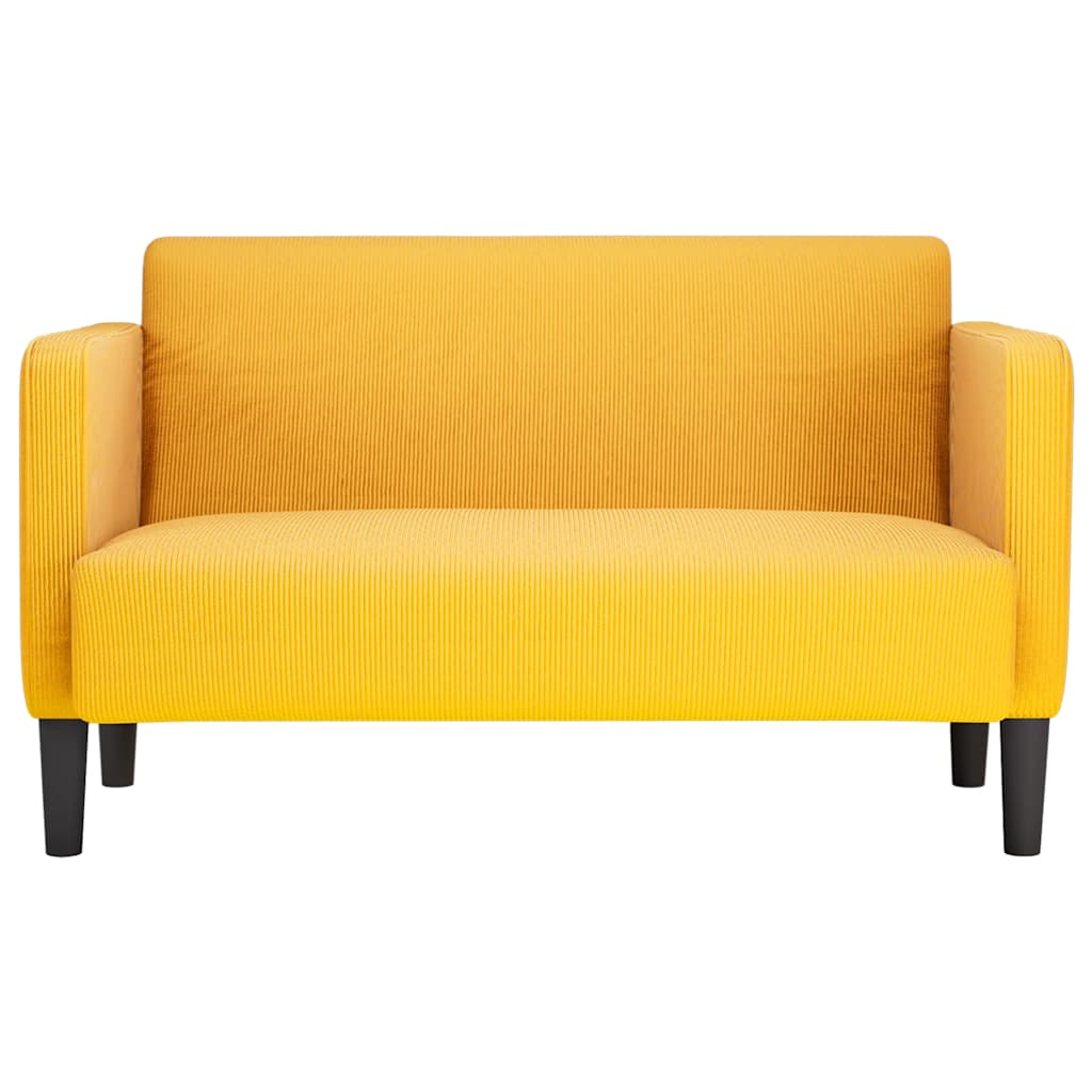 elskovssofa 109 cm fløjlsstof lysegul