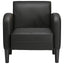 sofastol med armlæn 54 cm kunstlæder sort
