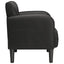 sofastol med armlæn 54 cm kunstlæder sort