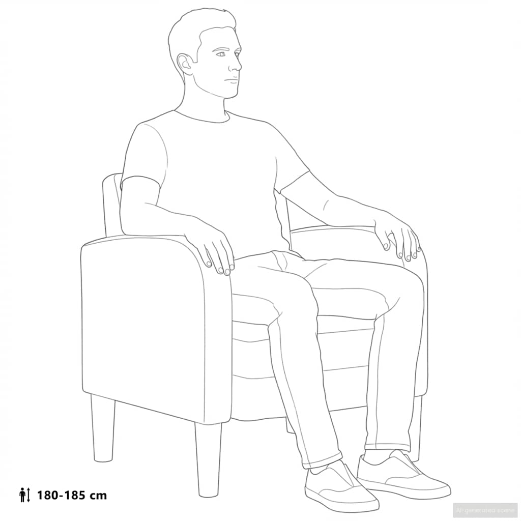 sofastol med armlæn 54 cm kunstlæder cremefarvet