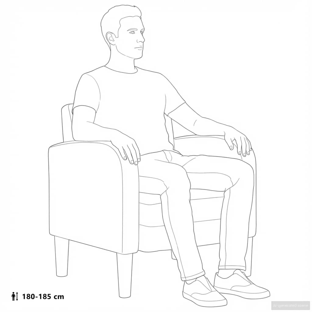 sofastol med armlæn 54 cm kunstlæder grå