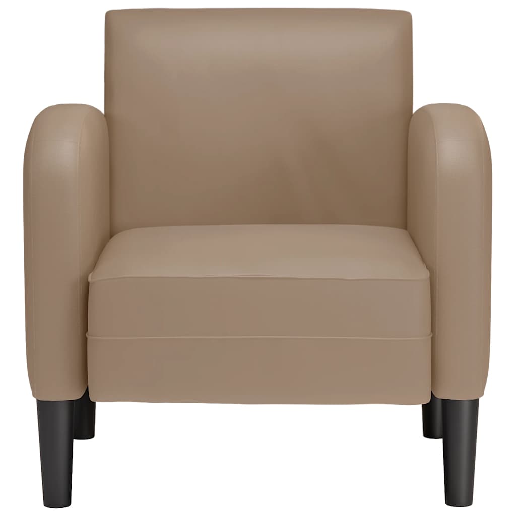 sofastol med armlæn 54 cm kunstlæder cappuccino