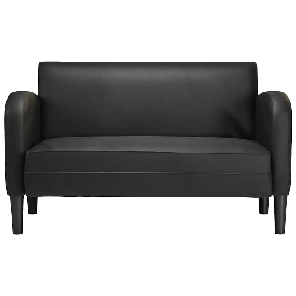elskovssofa 110 cm kunstlæder sort