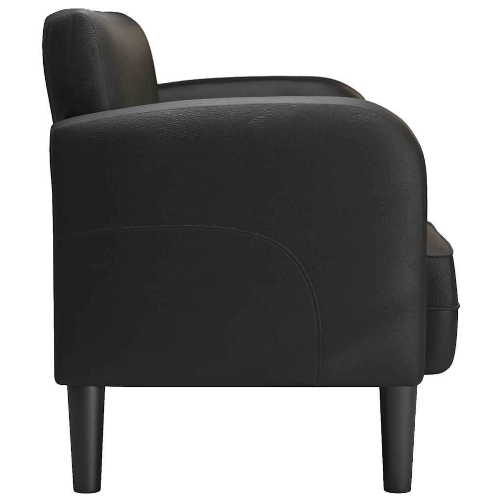 elskovssofa 110 cm kunstlæder sort