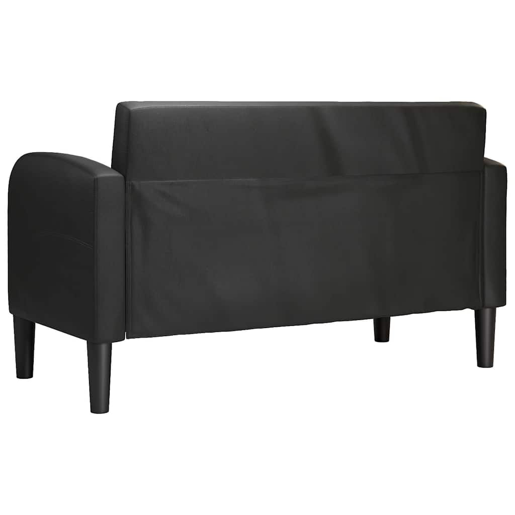 elskovssofa 110 cm kunstlæder sort