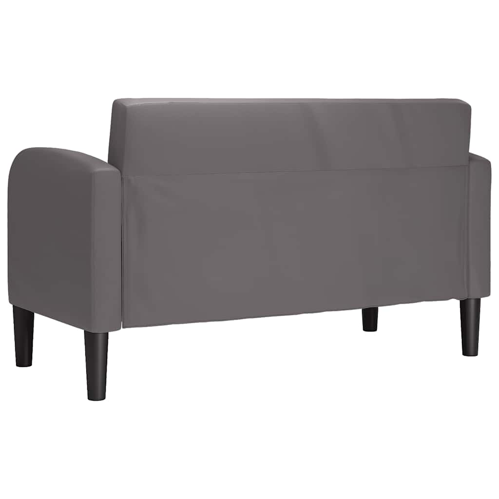 elskovssofa 110 cm kunstlæder grå
