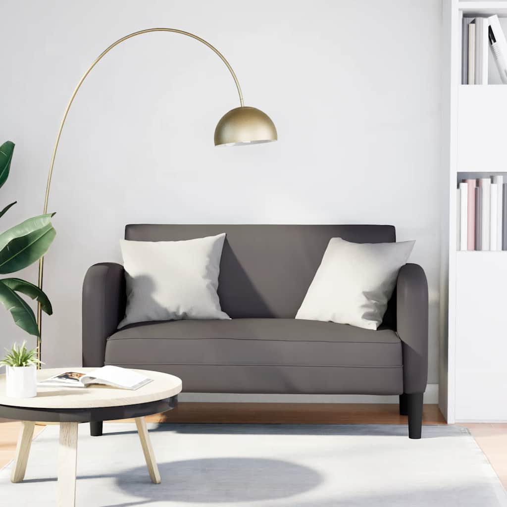 elskovssofa 110 cm kunstlæder grå