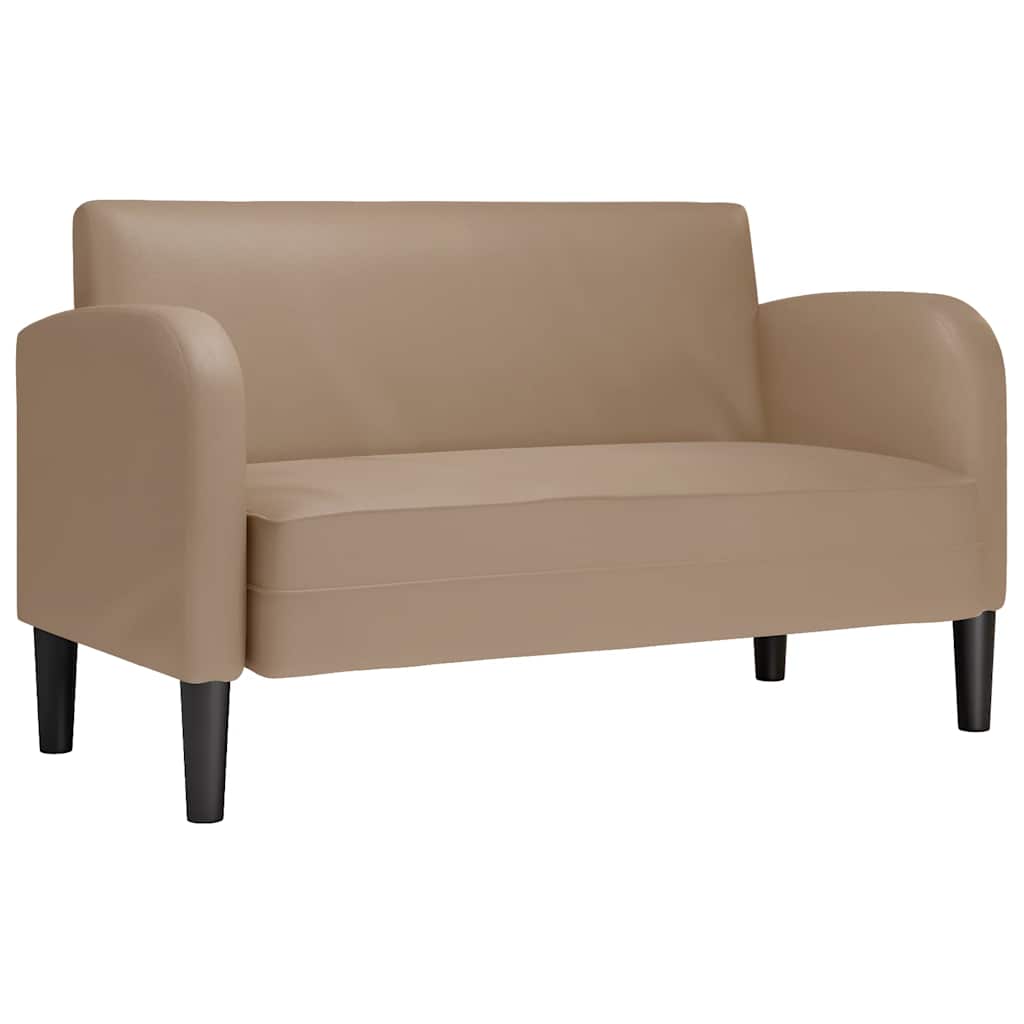 elskovssofa 110 cm kunstlæder cappuccino