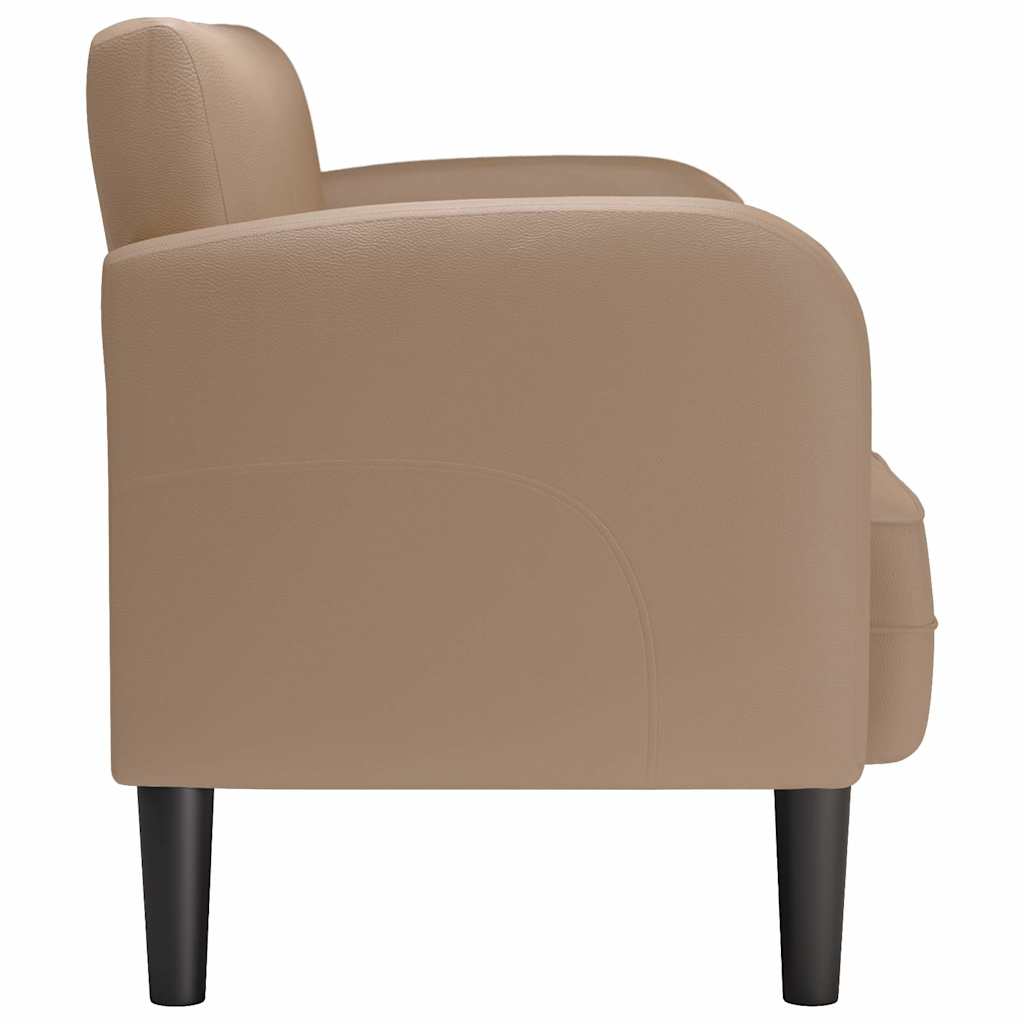 elskovssofa 110 cm kunstlæder cappuccino