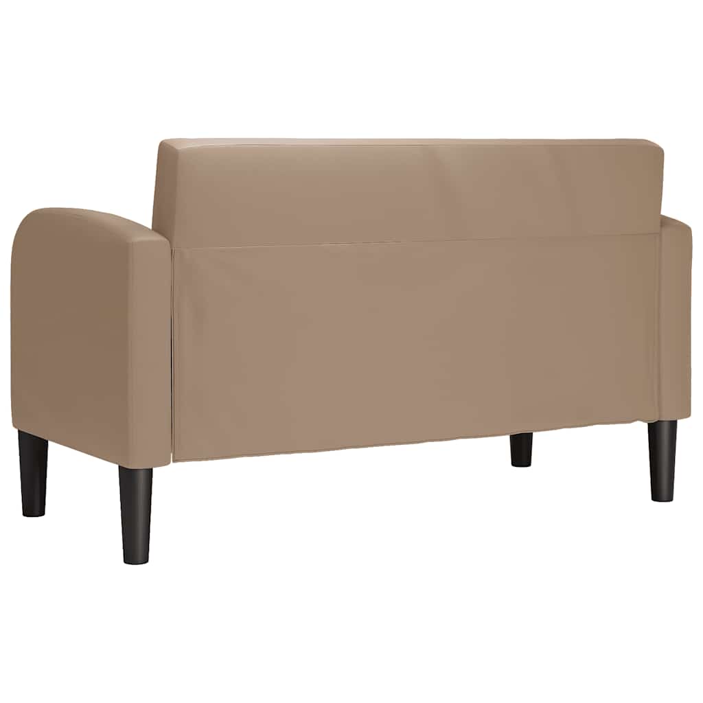 elskovssofa 110 cm kunstlæder cappuccino