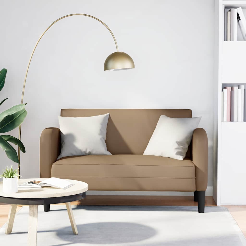 elskovssofa 110 cm kunstlæder cappuccino