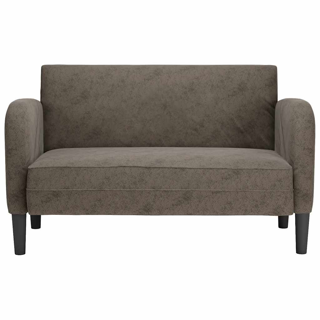 elskovssofa 110 cm kunstlæder mørkegrå