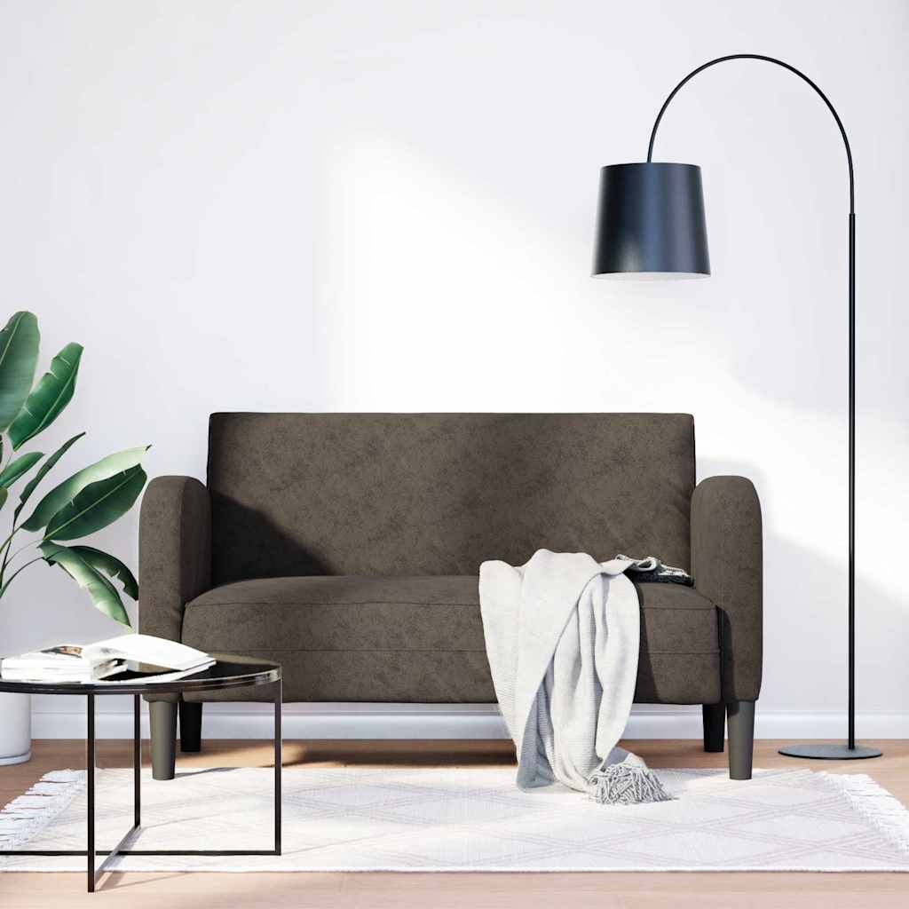 elskovssofa 110 cm kunstlæder mørkegrå