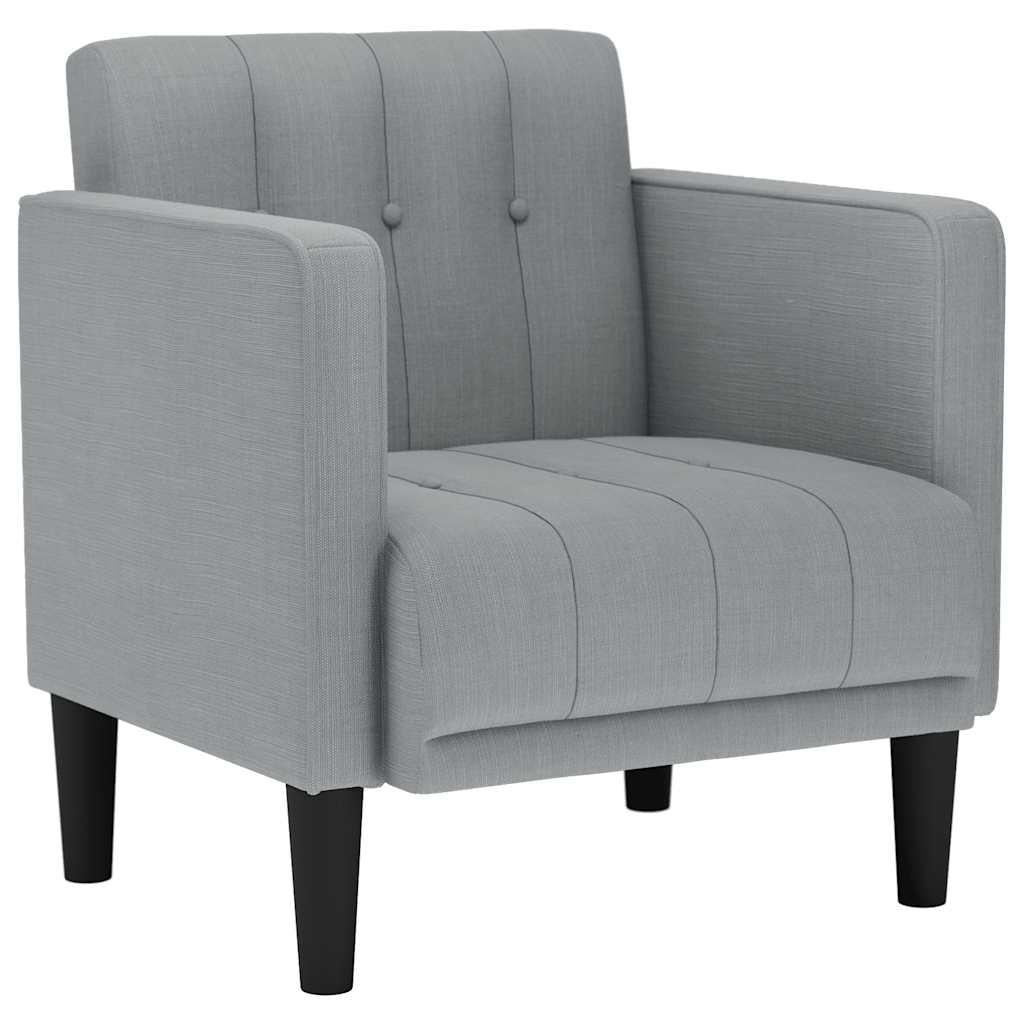 sofastol med armlæn 53 cm stof lysegrå