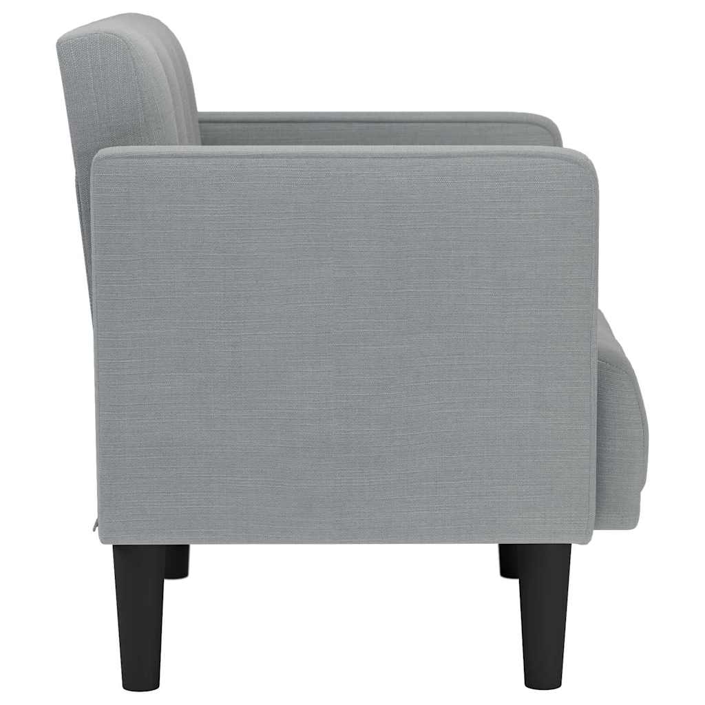sofastol med armlæn 53 cm stof lysegrå