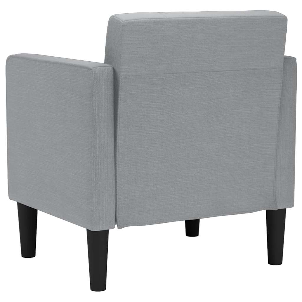 sofastol med armlæn 53 cm stof lysegrå