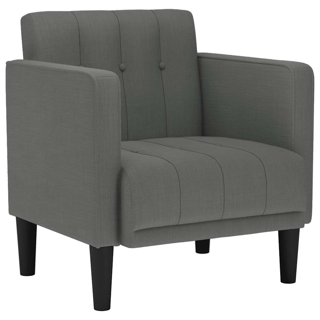 sofastol med armlæn 53 cm stof mørkegrå