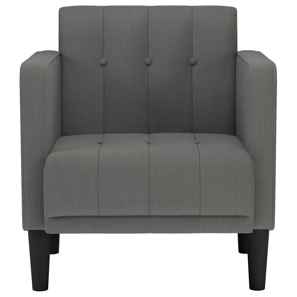 sofastol med armlæn 53 cm stof mørkegrå