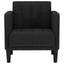 sofastol med armlæn 53 cm stof sort