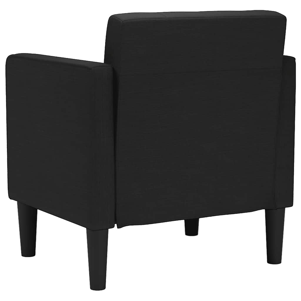 sofastol med armlæn 53 cm stof sort