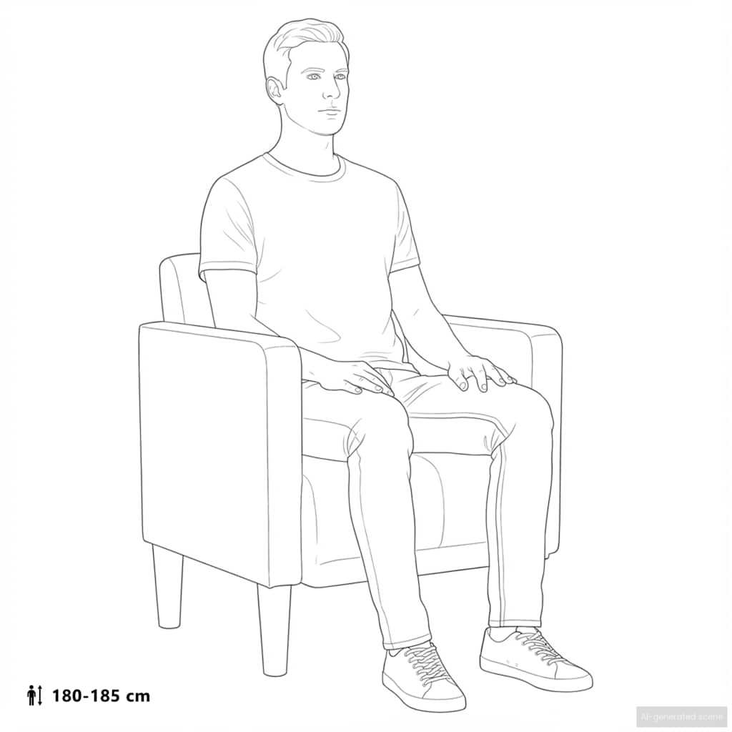 sofastol med armlæn 53 cm stof sort