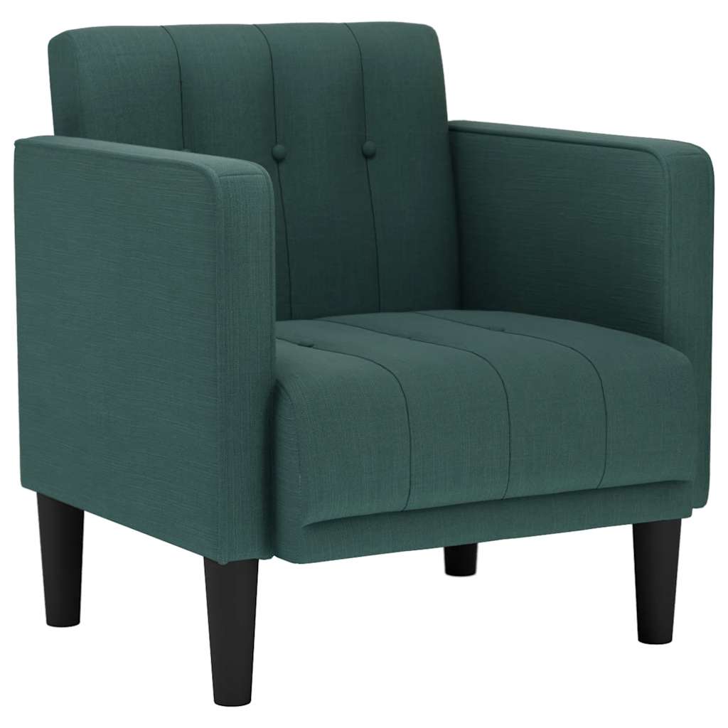 sofastol med armlæn 53 cm stof mørkegrøn