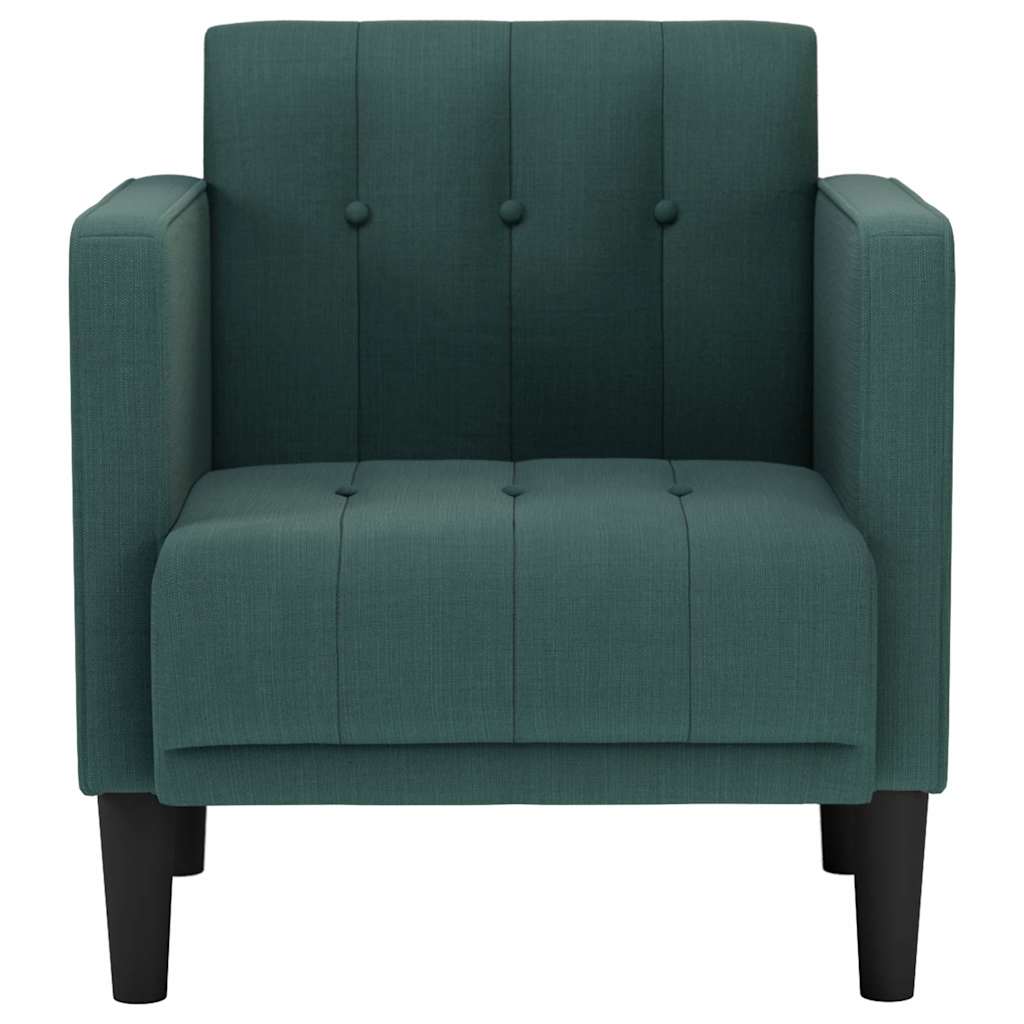 sofastol med armlæn 53 cm stof mørkegrøn