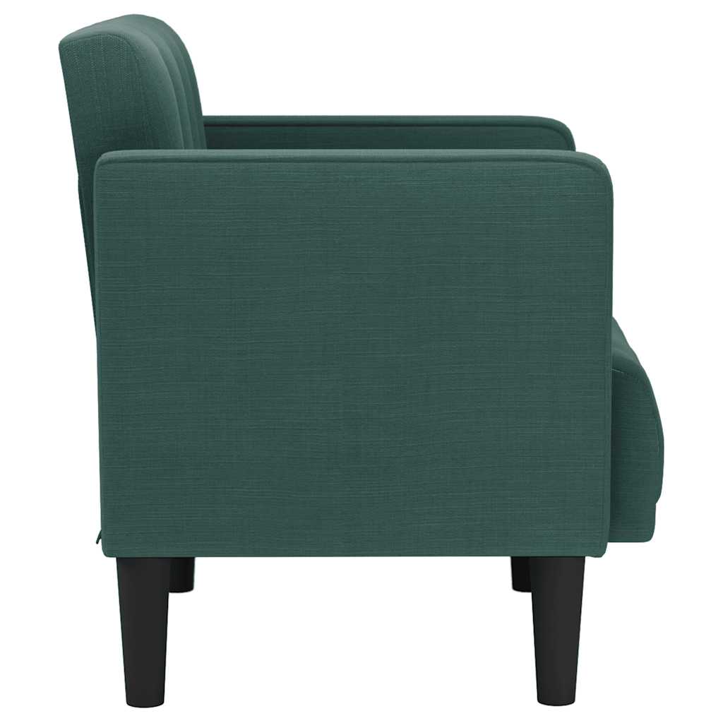 sofastol med armlæn 53 cm stof mørkegrøn