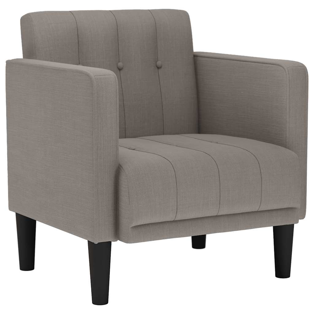 sofastol med armlæn 53 cm stof gråbrun
