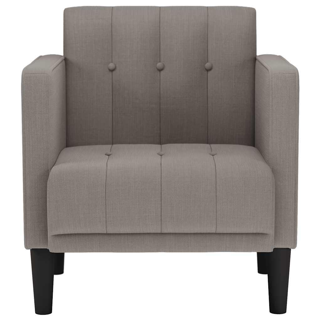 sofastol med armlæn 53 cm stof gråbrun