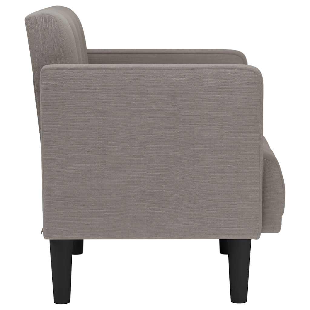 sofastol med armlæn 53 cm stof gråbrun