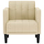sofastol med armlæn 53 cm stof cremefarvet