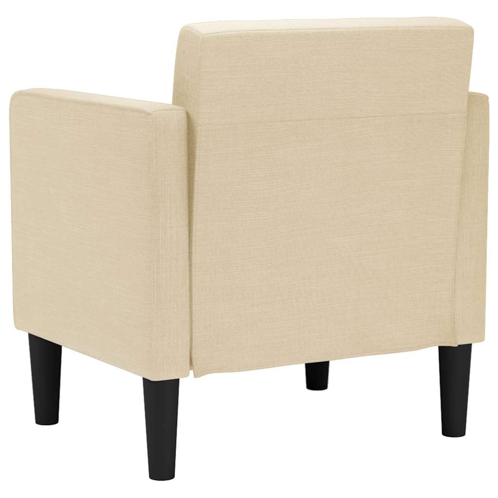 sofastol med armlæn 53 cm stof cremefarvet