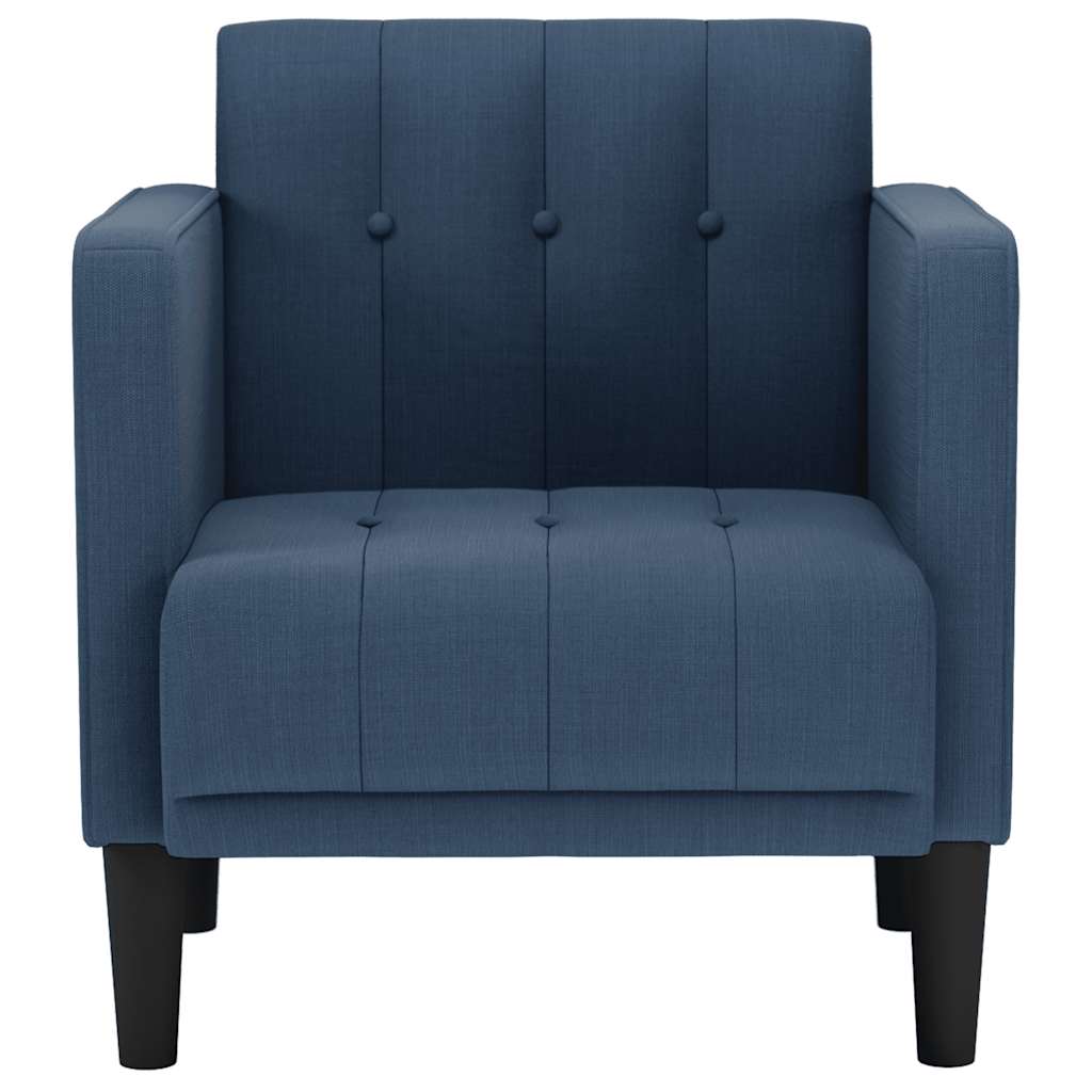sofastol med armlæn 53 cm stof blå