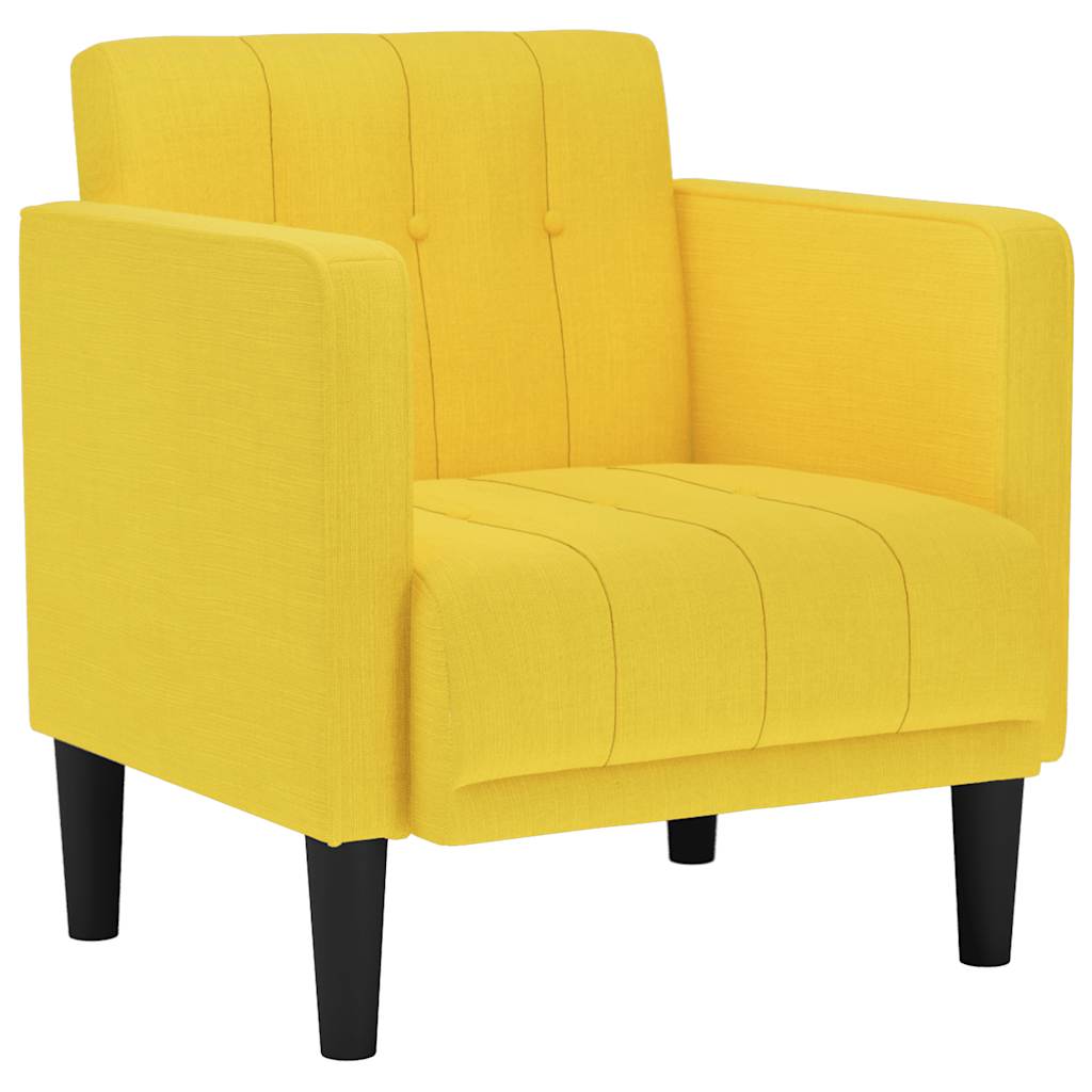 sofastol med armlæn 53 cm stof lysegul