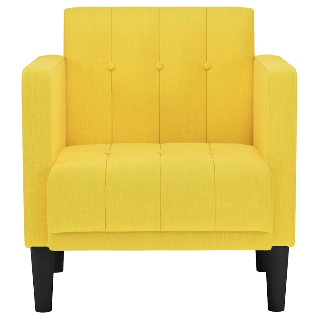 sofastol med armlæn 53 cm stof lysegul