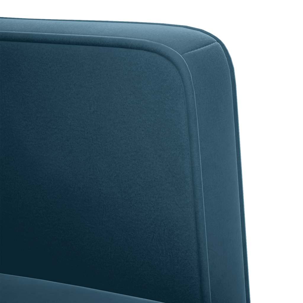 sofastol med armlæn 53 cm velour blå