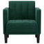 sofastol med armlæn 53 cm fløjl mørkegrøn
