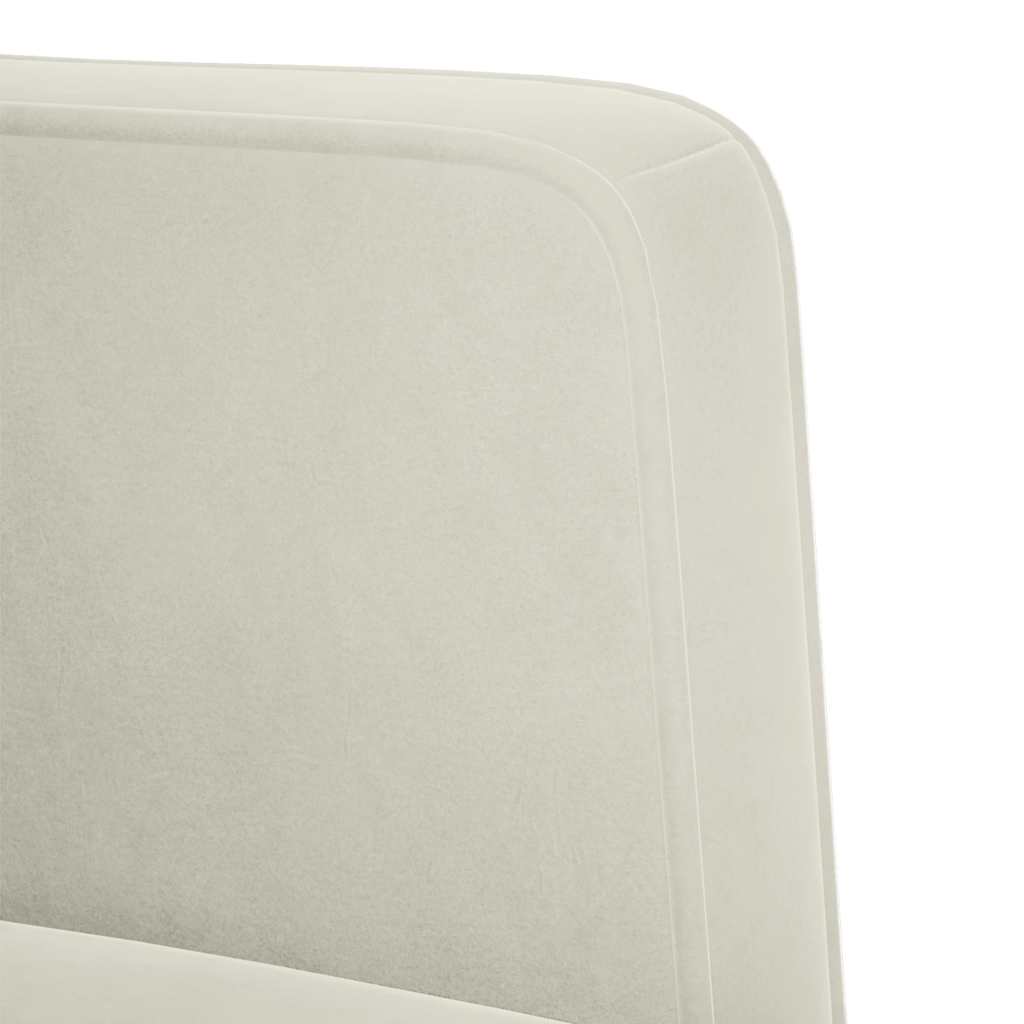 sofastol med armlæn 53 cm fløjl cremefarvet
