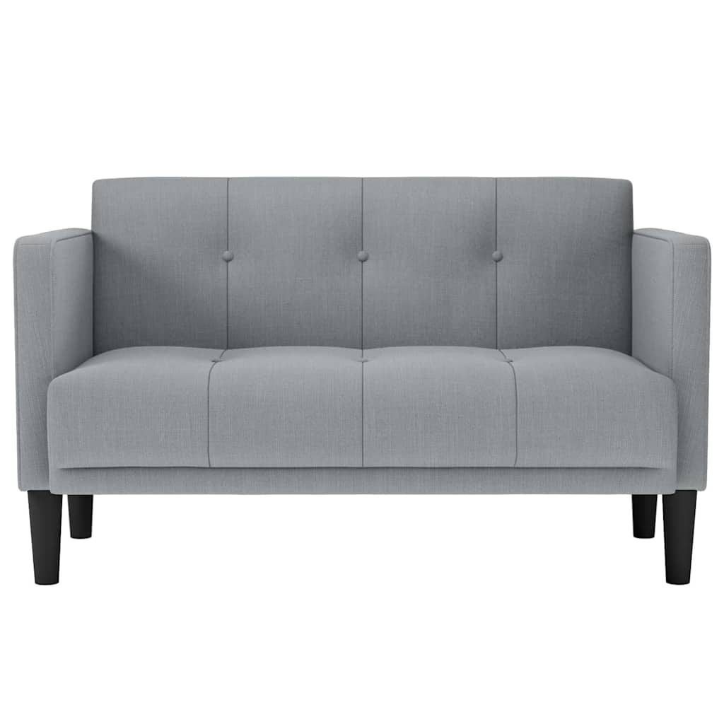 elskovssofa 111 cm stof lysegrå