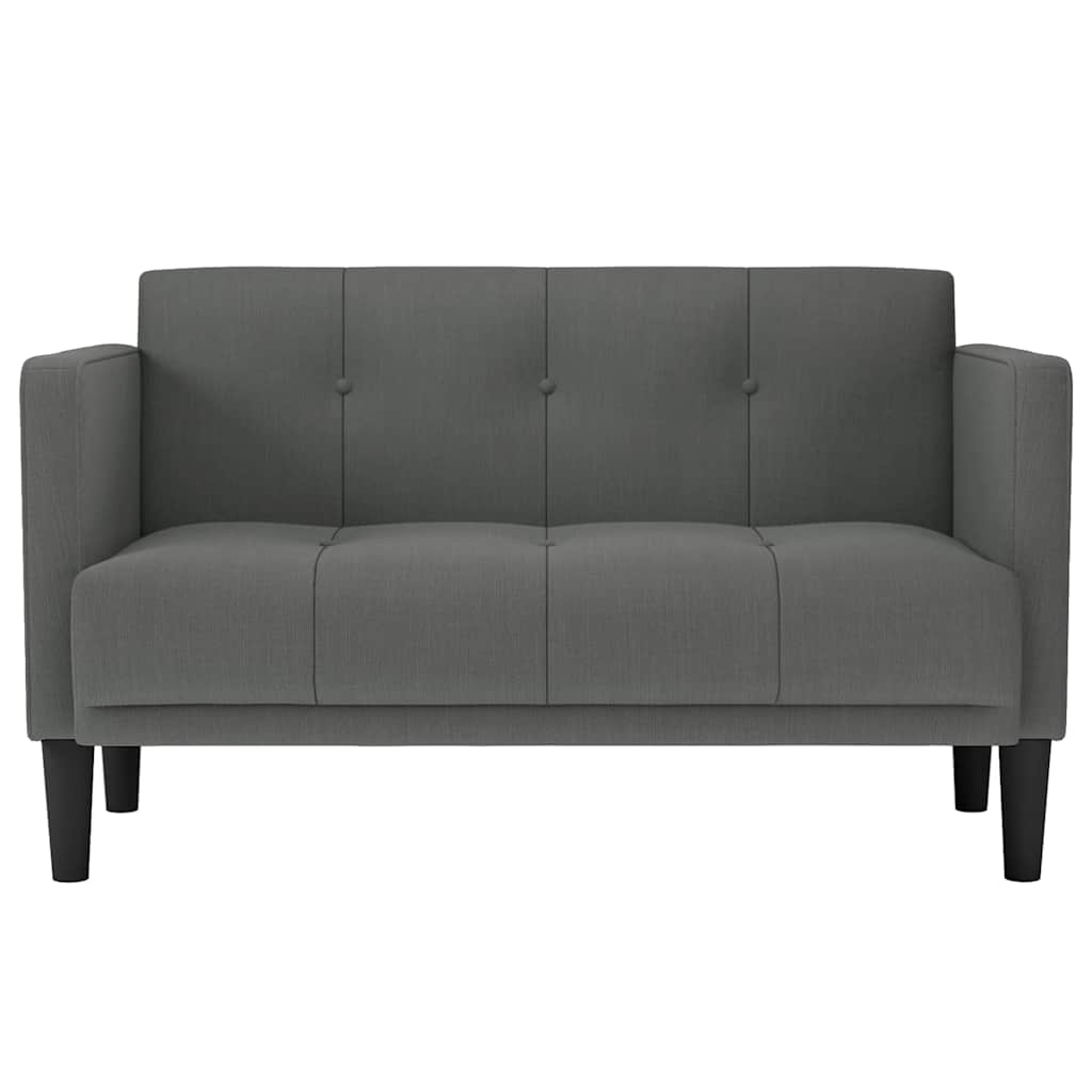 elskovssofa 111 cm stof mørkegrå