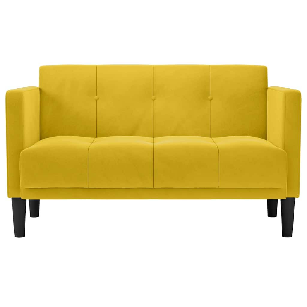 elskovssofa 111 cm fløjl gul