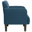 sofastol med armlæn 54 cm fløjl blå