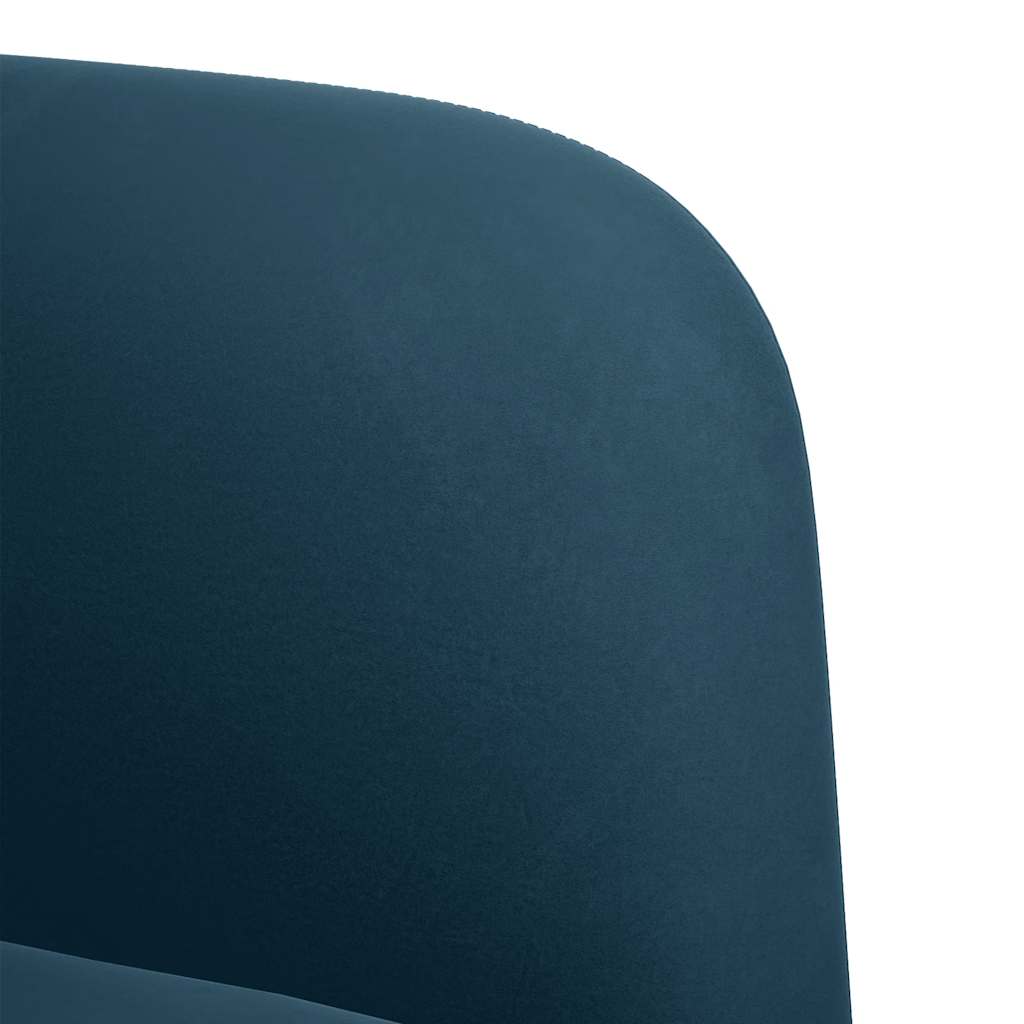 sofastol med armlæn 54 cm fløjl blå