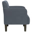 sofastol med armlæn 54 cm fløjl mørkegrå