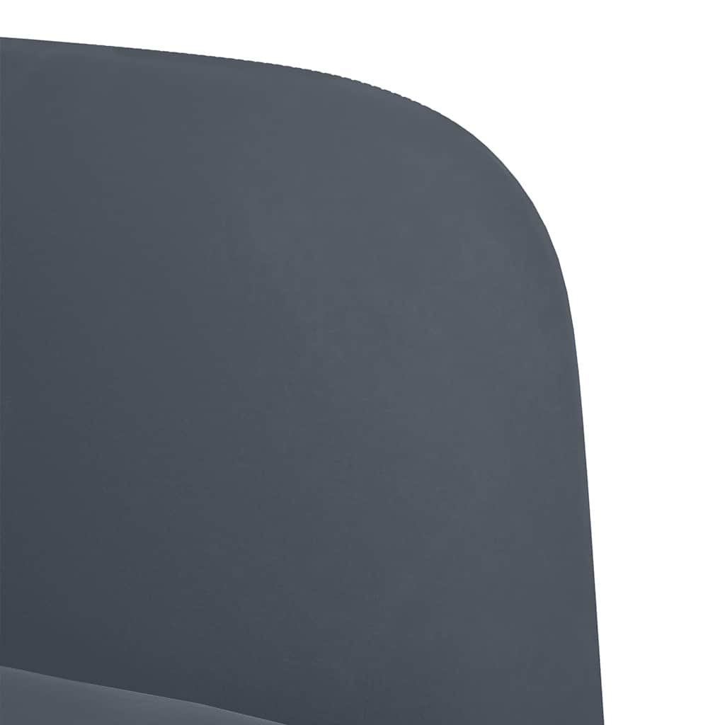 sofastol med armlæn 54 cm fløjl mørkegrå
