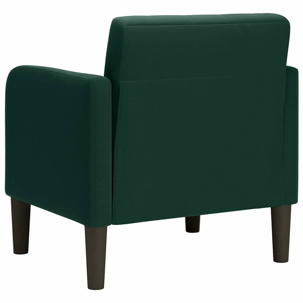 sofastol med armlæn 54 cm fløjl mørkegrøn
