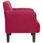 sofastol med armlæn 54 cm fløjl vinrød