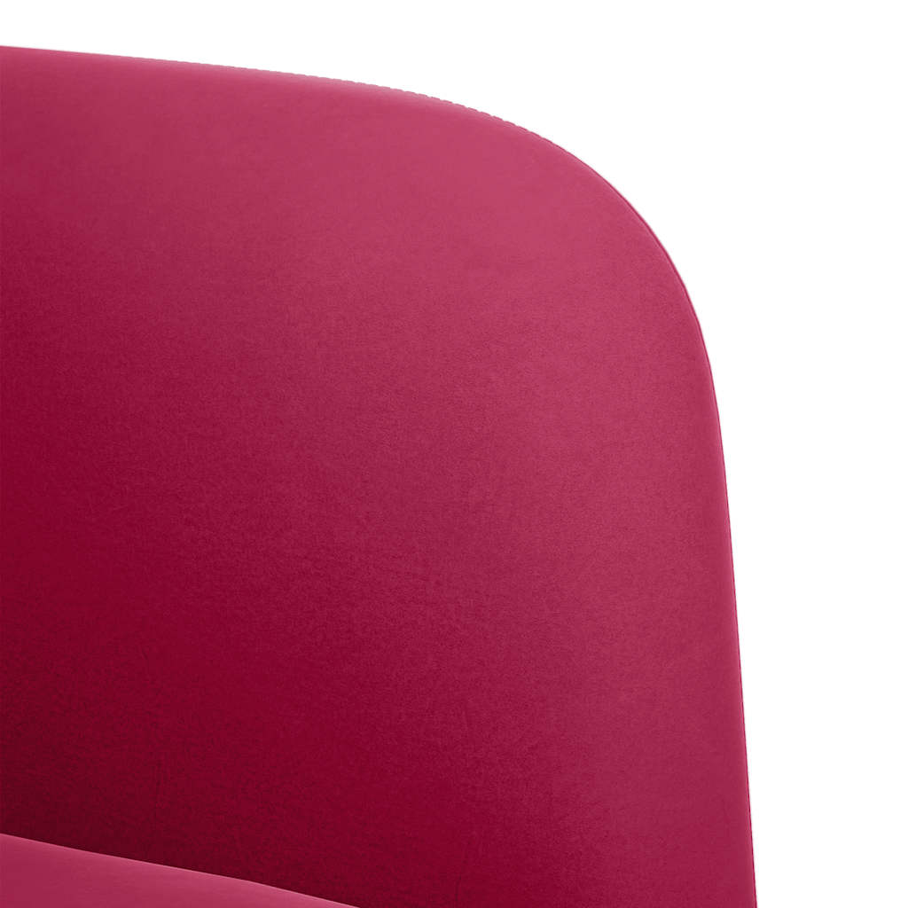 sofastol med armlæn 54 cm fløjl vinrød